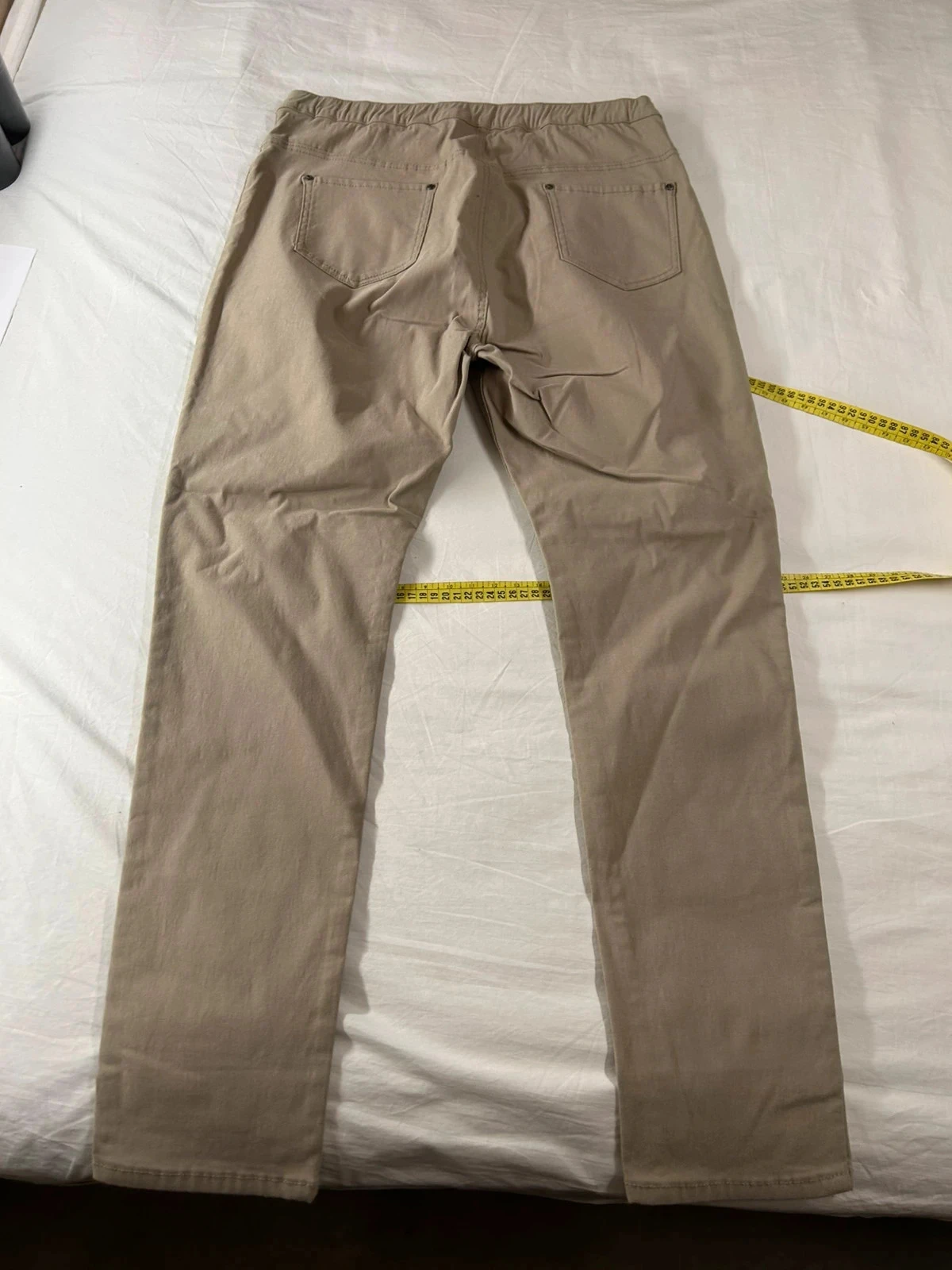 Vintage brown beige straight-leg pants – photo 7